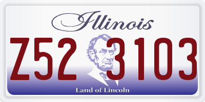 IL license plate Z523103