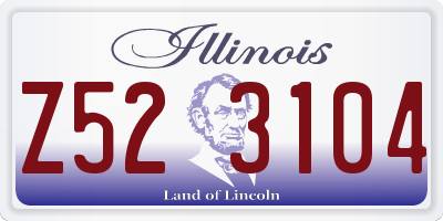 IL license plate Z523104