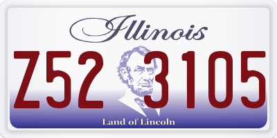 IL license plate Z523105