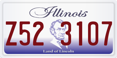 IL license plate Z523107
