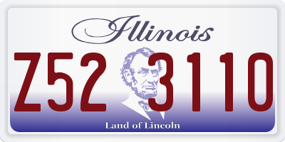 IL license plate Z523110