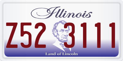 IL license plate Z523111