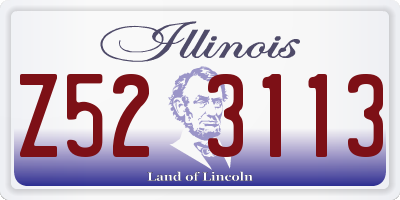 IL license plate Z523113