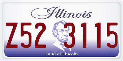 IL license plate Z523115