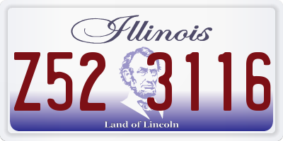 IL license plate Z523116