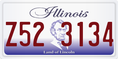 IL license plate Z523134
