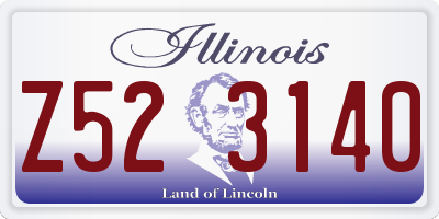 IL license plate Z523140