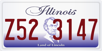 IL license plate Z523147