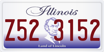 IL license plate Z523152