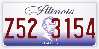 IL license plate Z523154