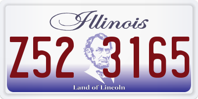 IL license plate Z523165