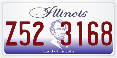 IL license plate Z523168