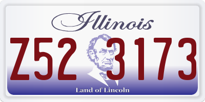 IL license plate Z523173