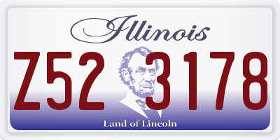 IL license plate Z523178