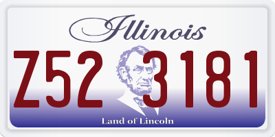 IL license plate Z523181