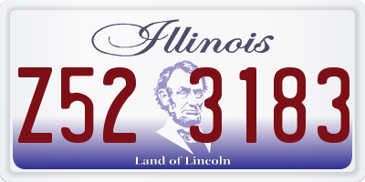IL license plate Z523183