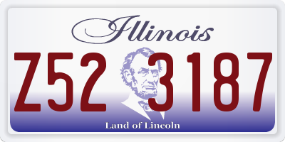 IL license plate Z523187