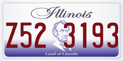 IL license plate Z523193