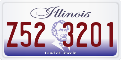 IL license plate Z523201