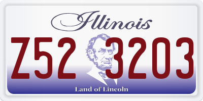 IL license plate Z523203