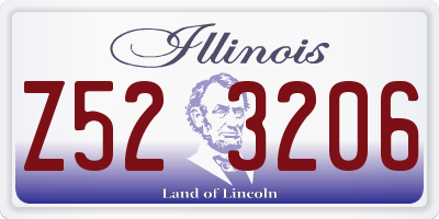 IL license plate Z523206