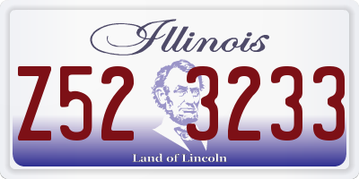 IL license plate Z523233