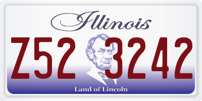 IL license plate Z523242