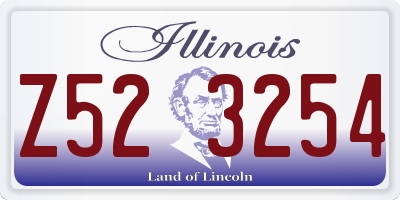IL license plate Z523254