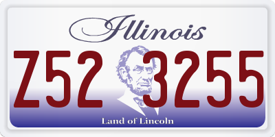 IL license plate Z523255