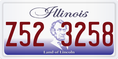 IL license plate Z523258