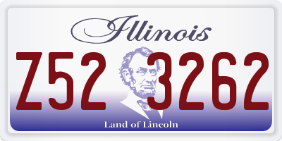 IL license plate Z523262