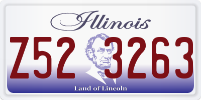 IL license plate Z523263