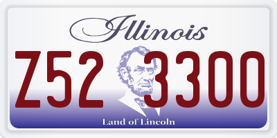 IL license plate Z523300