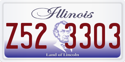 IL license plate Z523303