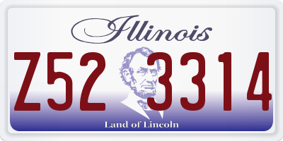 IL license plate Z523314
