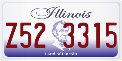 IL license plate Z523315