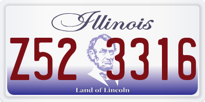 IL license plate Z523316