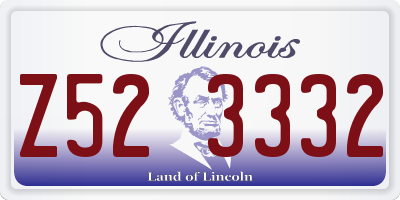 IL license plate Z523332