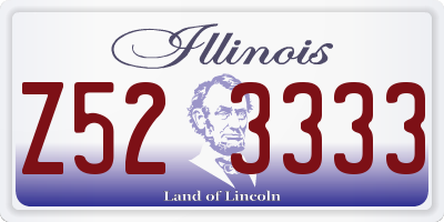 IL license plate Z523333