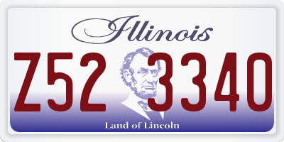IL license plate Z523340