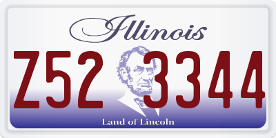 IL license plate Z523344