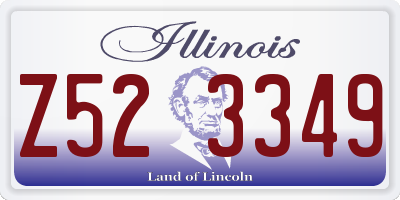 IL license plate Z523349