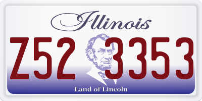 IL license plate Z523353
