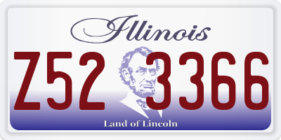 IL license plate Z523366