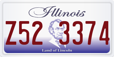 IL license plate Z523374