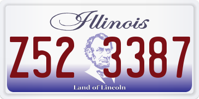 IL license plate Z523387