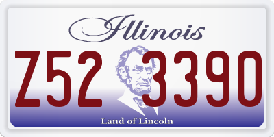 IL license plate Z523390