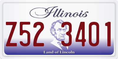 IL license plate Z523401