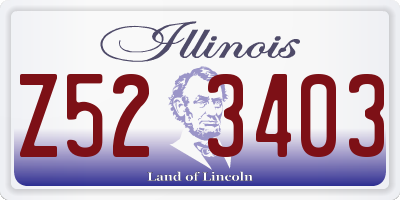 IL license plate Z523403