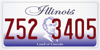 IL license plate Z523405